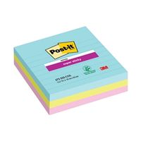 post-it notes super sticky xl 101 x 101mm lined miami 3 pack