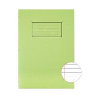 silvine exercise book a4 ruled with margin green 10 pack ex110