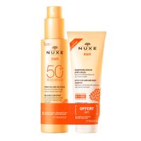 nuxe protector solar cuerpo sun spray alta protection spf50 cara and cuerpo  after sun champu