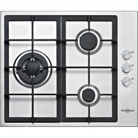 vitrokitchen en636lin placa de gas natural 3 zonas 60cm acero inoxidable