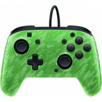 pdp faceoff deluxe audio mando con cable verde camo para nintendo switch