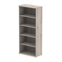 impulse 2000mm bookcase grey oak