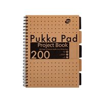 pukka kraft a4 project book 4 packs of 3