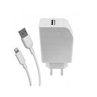 muvit for change pack cargador usb 24a 12w  cable lightning 24a 12m blanco