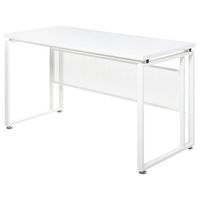 homcom escritorio de oficina multifuncional 135x60x75cm blanco