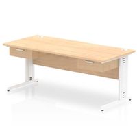 impulse 1800x800 desk maplewhite cable managed 2x1 drawer fixed ped