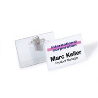 durable combi clip name badge 40x75mm