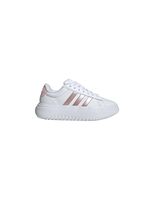 zapatillas adidas grand court platform mujer blanco nube  rosa a