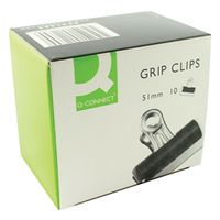 q-connect grip clip 51mm black 10 pack kf01289