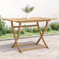 vidaxl mesa de jardin plegable madera maciza de acacia 120x70x75 cm