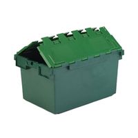 vfm green plastic picking container with lid