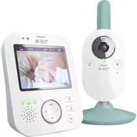 baby monitor scd84126 video-monitor para bebes 300 m fhss blanco vigilabebes