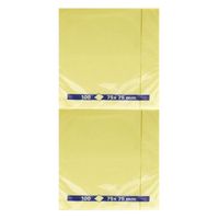 yellow repositionable quick notes pad 75x75mm pack of 12 wx10502