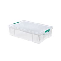 storestack 37 litre storage box w680xd440xh170mm clear