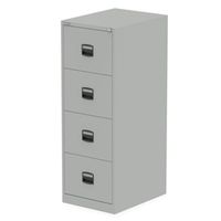 qube by bisley 4 drawer filing cabinet goose grey