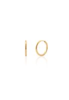 18mm gold plated 18k aros basic earrings