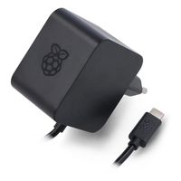 fuente de alimentacion cargador raspberry pi 5 usb c 27 w color negro