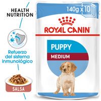 royal canin medium puppy comida humeda para perros - 20 x 140 g - pack ahorro