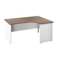 1600x1200 panel right hand radial desk dark walnut-white