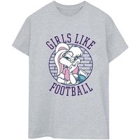 dessins animes camiseta manga larga girls like football para mujer