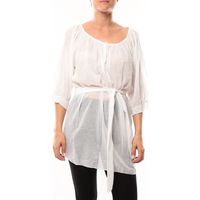 de fil en aiguille tunica robe jl blanc para mujer