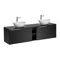 mueble lavabo 1 2 nichos estratificado negro