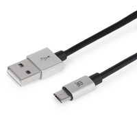 maillon cable micro usb 24a aluminio 1m plata