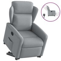 vidaxl sillon reclinable elevable de tela gris claro