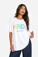 camiseta oversize del orgullo disco con estampado de cerezas blanco