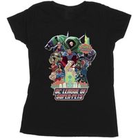 dc comics camiseta manga larga dcs dc league of super-pets super powered pack para mujer