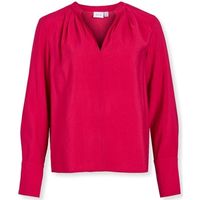 vila blusa top milla ls - cerise para mujer