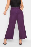 yours pantalon ancho morado mujer curvy y tallas grandes yours