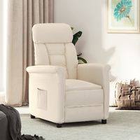 vidaxl sillon reclinable de tela de microfibra beige