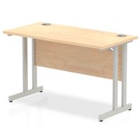 impulse 1200600 rectangle silver cantilever leg desk maple - mi002422