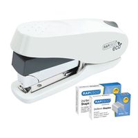 rapesco eco luna less effort stapler white 1467