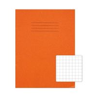 rhino exercise book 10mm square 80p 9x7 orange pack of 100 vc46834