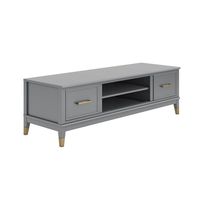 mueble de tv con 2 puertas en efecto de madera gris