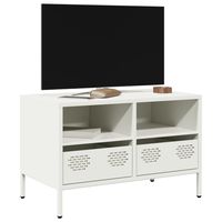 vidaxl mueble para tv acero laminado en frio blanco 68x39x435 cm