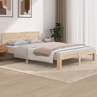 vidaxl estructura de cama sin colchon madera maciza pino 140x190 cm