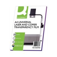 q-connect clear over head projector film pack of 100 ref kf26066