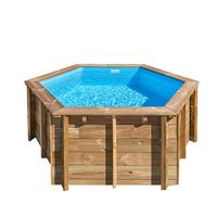 piscina desmontable de madera redonda gre o 28x107 m