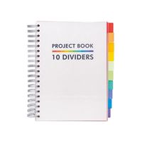 pukka pads pukka project book with 10 dividers b5 white 9603-pb