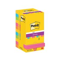 post-it super sticky 76x76mm 90 sheets carnival pack of 12