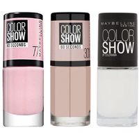 maybelline new york esmalte para unas set of 3 colorshow nail polishes - 77 nebline  301 lov para mujer