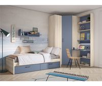 composicion conjunto cama ocean color azul