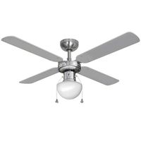 edm 33801 caribe ventilador de techo con luz 60w cromo