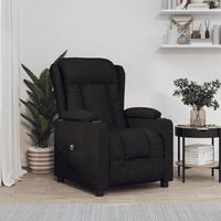 vidaxl sillon reclinable electrico de tela negro