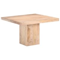 vidaxl mesa de comedor de madera maciza de mango 120x120x77 cm