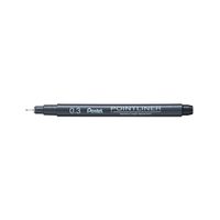 pentel pointliner pigment liner 03mm black pack of 12 s20p-3a