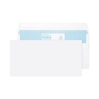 evolve dl envelope recycled wallet self seal 90gsm white 1000 pack